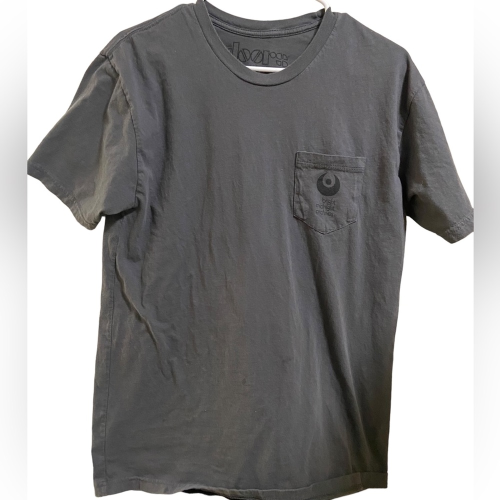 Nice THE DOORS Bright Midnight Archives Pocket Gray Men’s L Rock T-Shirt